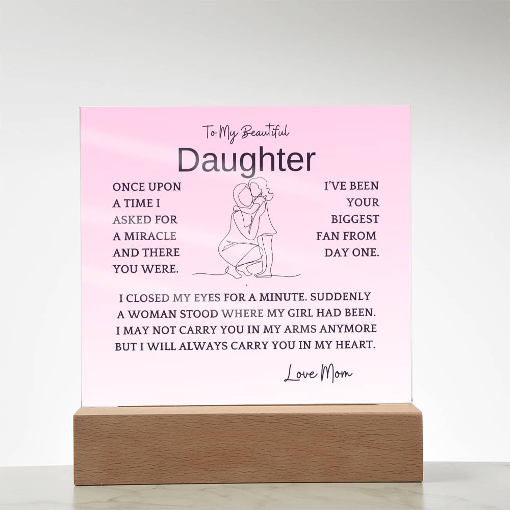 Biggest Fan Gift For Daughter Acrylic Plaque