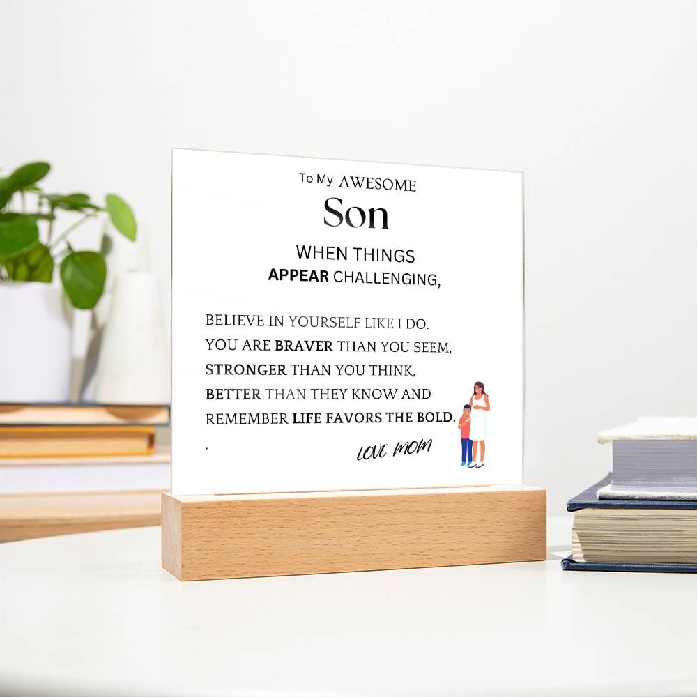 Better Than They Know Gift For Son Acrylic Plaque