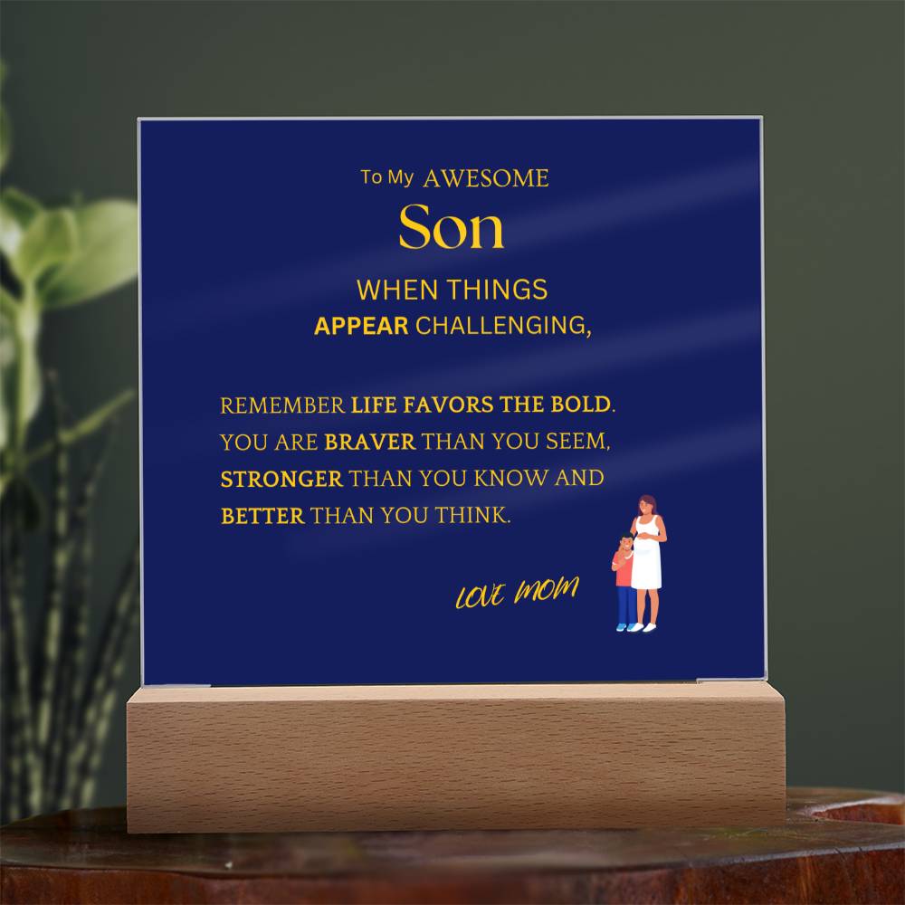 Better Than You Think Gift For Son Acrylic Plaque