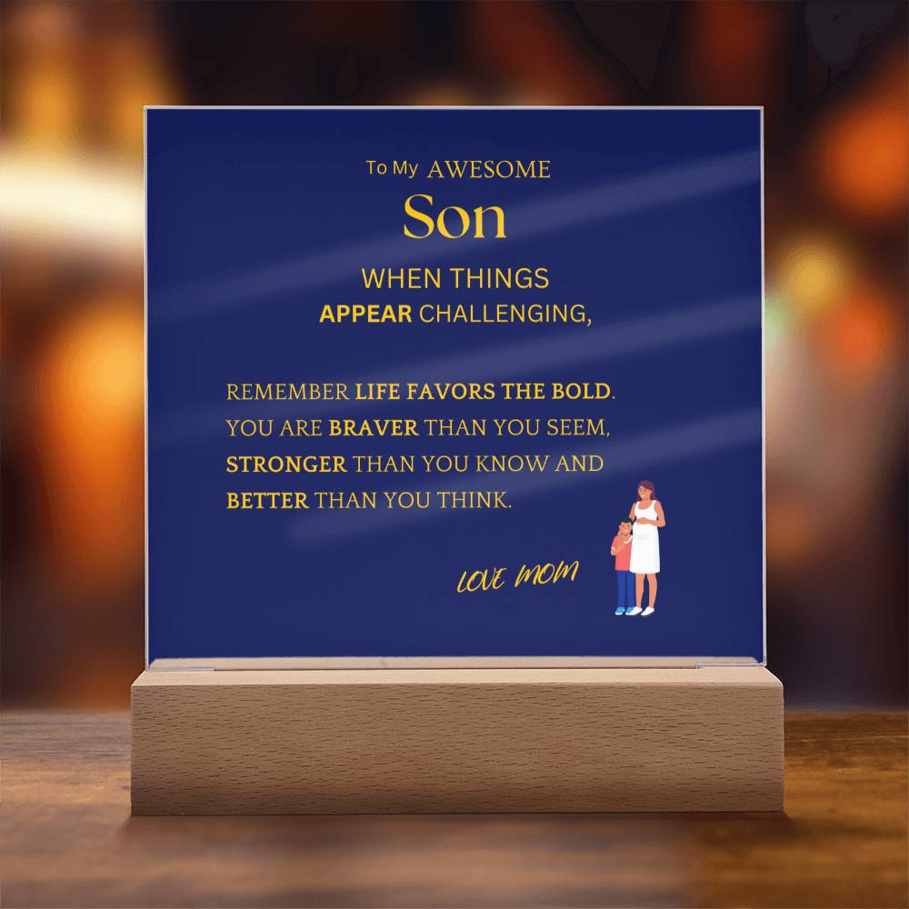 Better Than You Think Gift For Son Acrylic Plaque