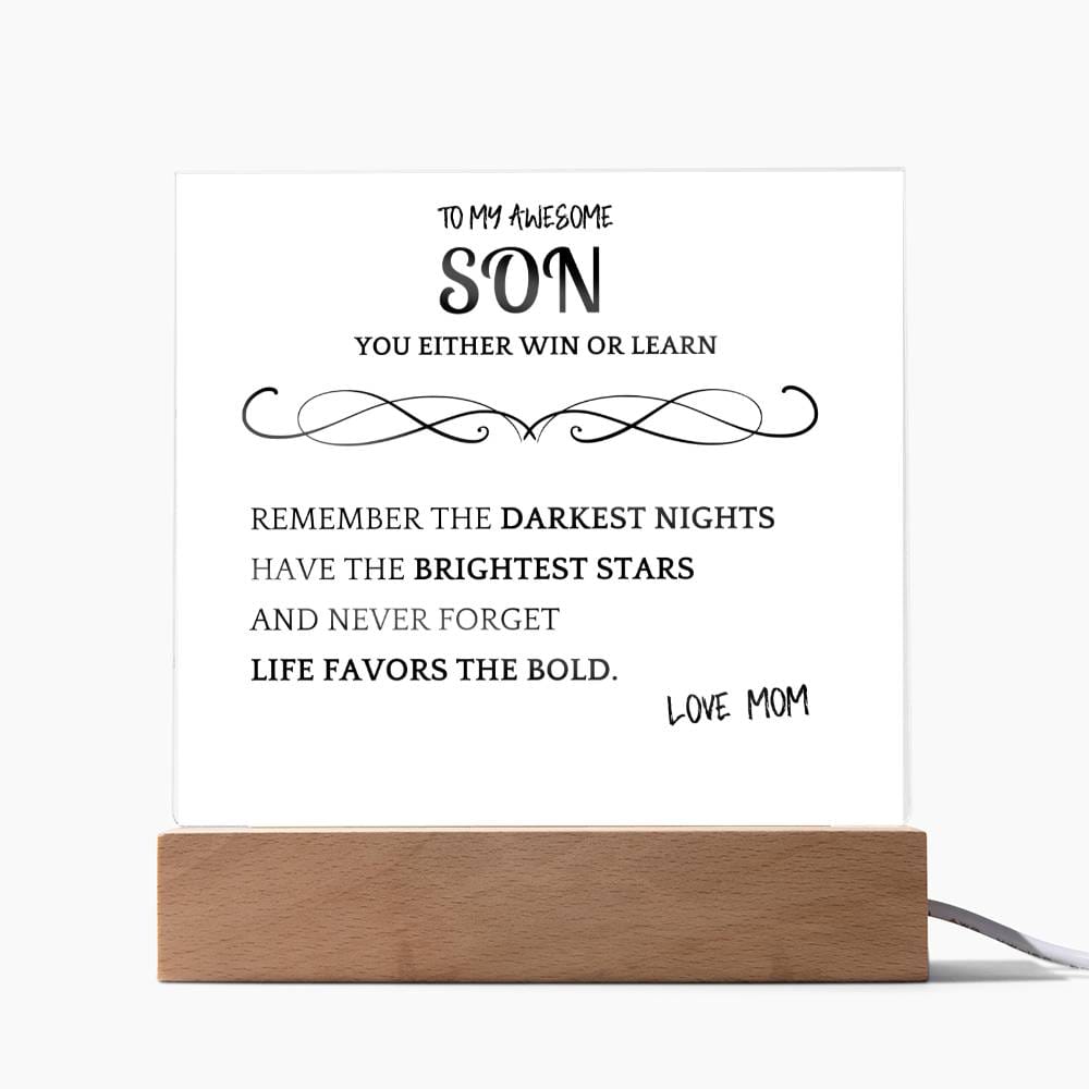 Favors Bold Gift For Son Acrylic Plaque