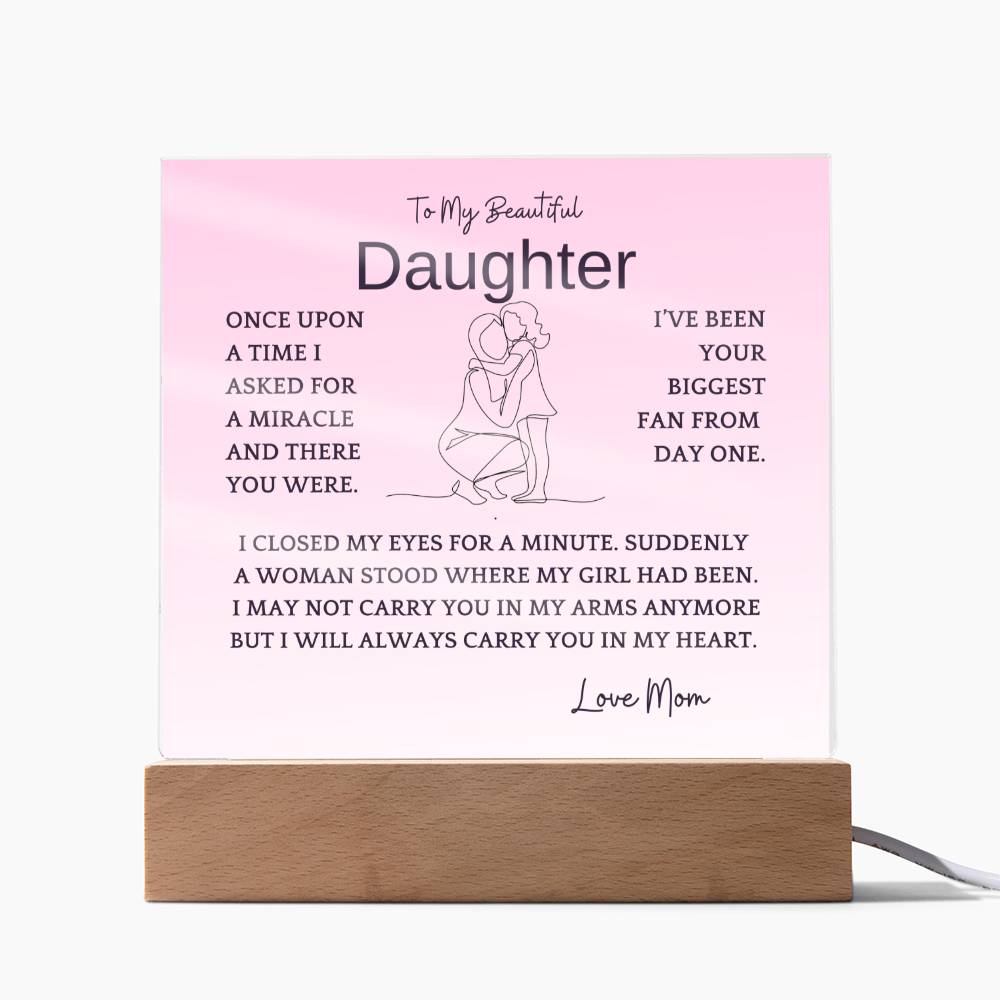 Biggest Fan Gift For Daughter Acrylic Plaque