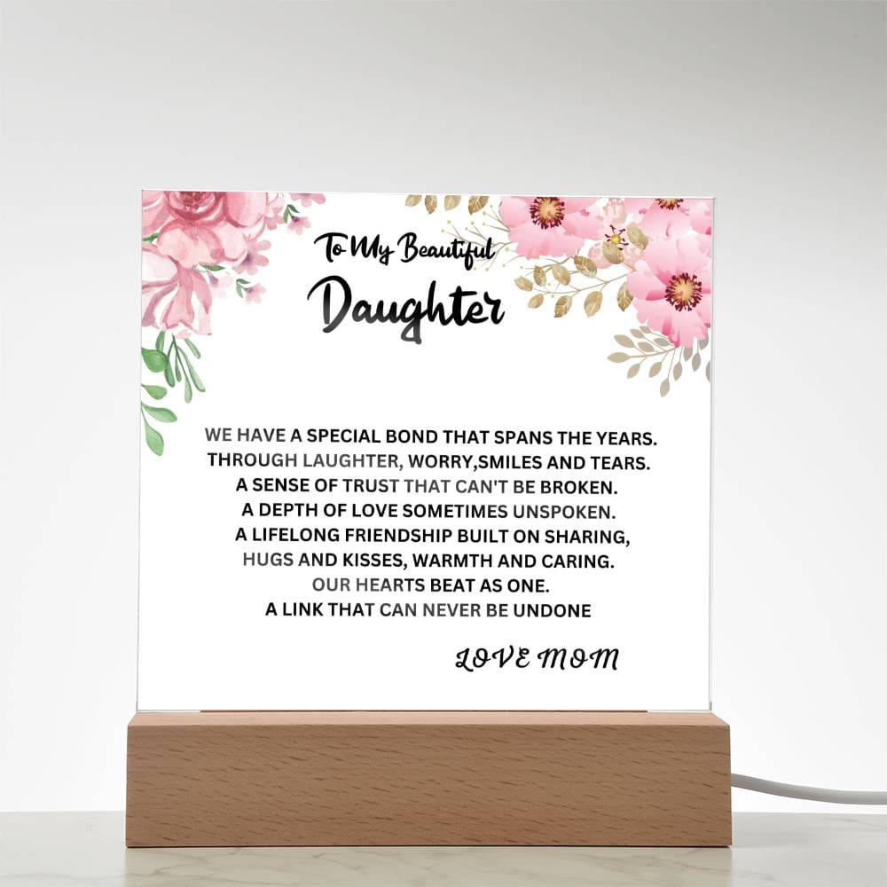 Special Bond Gift For Daughter Acrylic Plaque