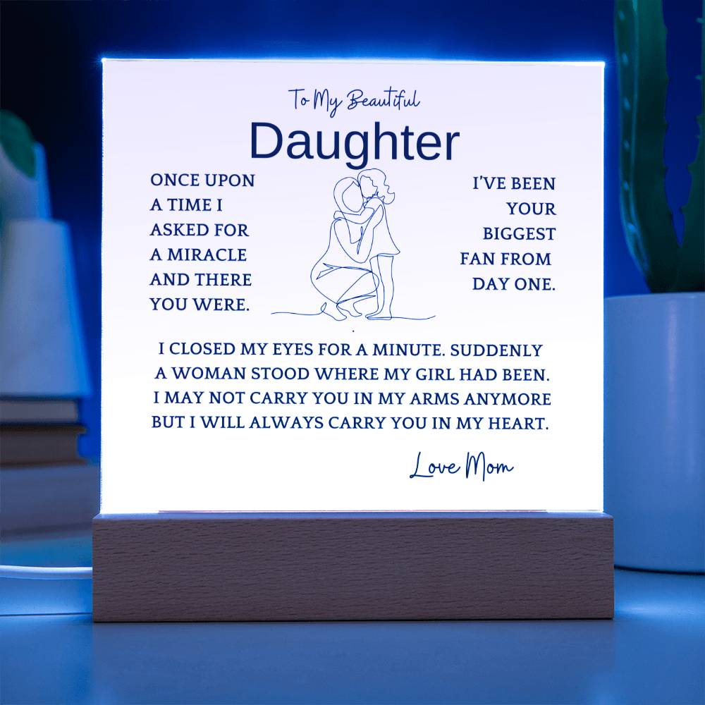 Biggest Fan Gift For Daughter Acrylic Plaque