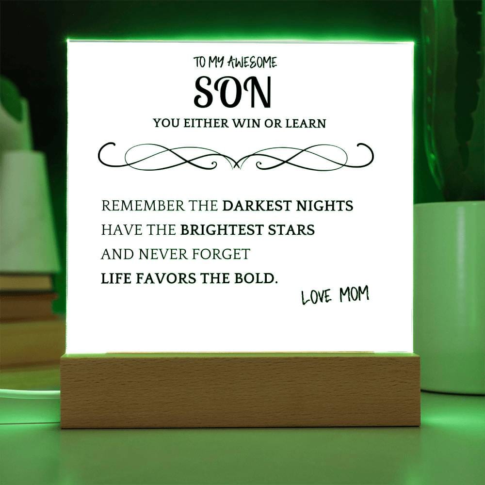 Favors Bold Gift For Son Acrylic Plaque