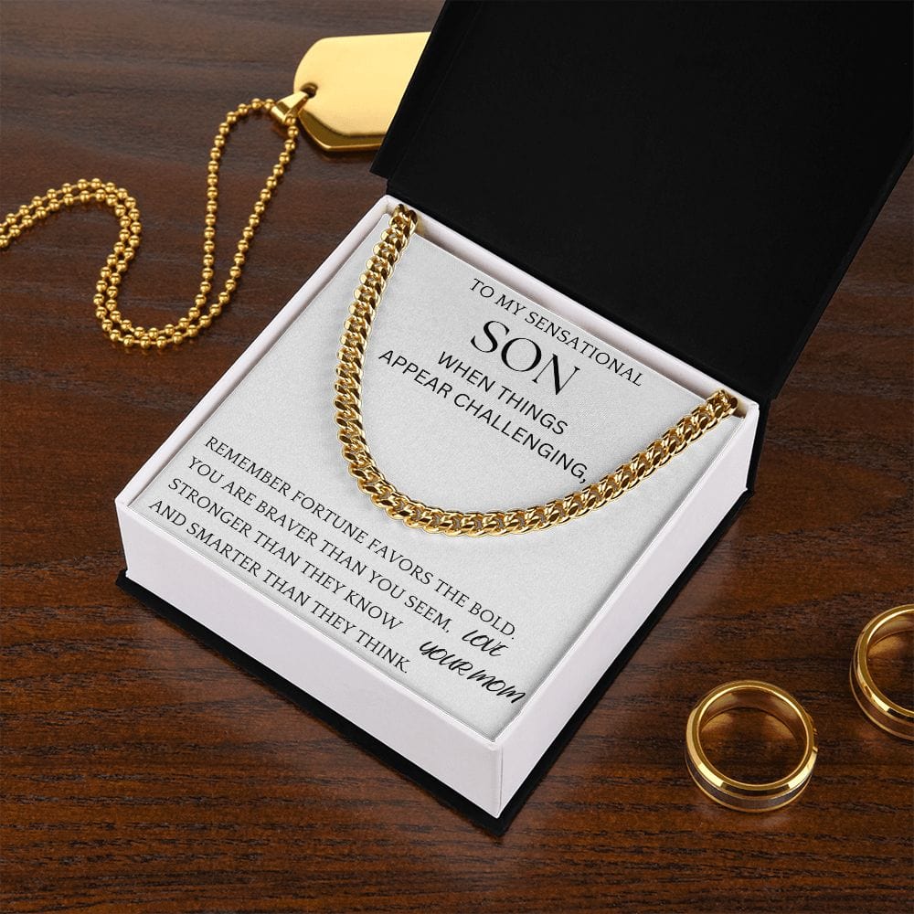 Fortune Favors The Bold Chain Jewelry Gift For Son