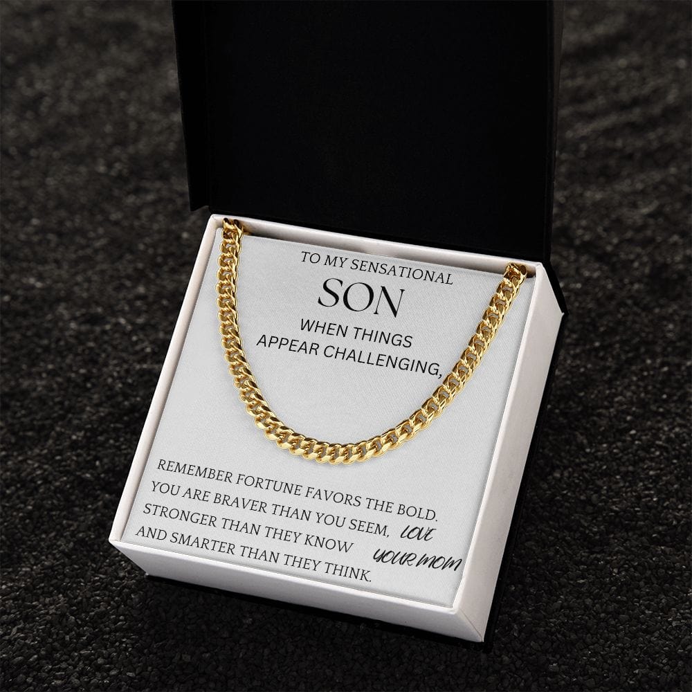 Fortune Favors The Bold Chain Jewelry Gift For Son