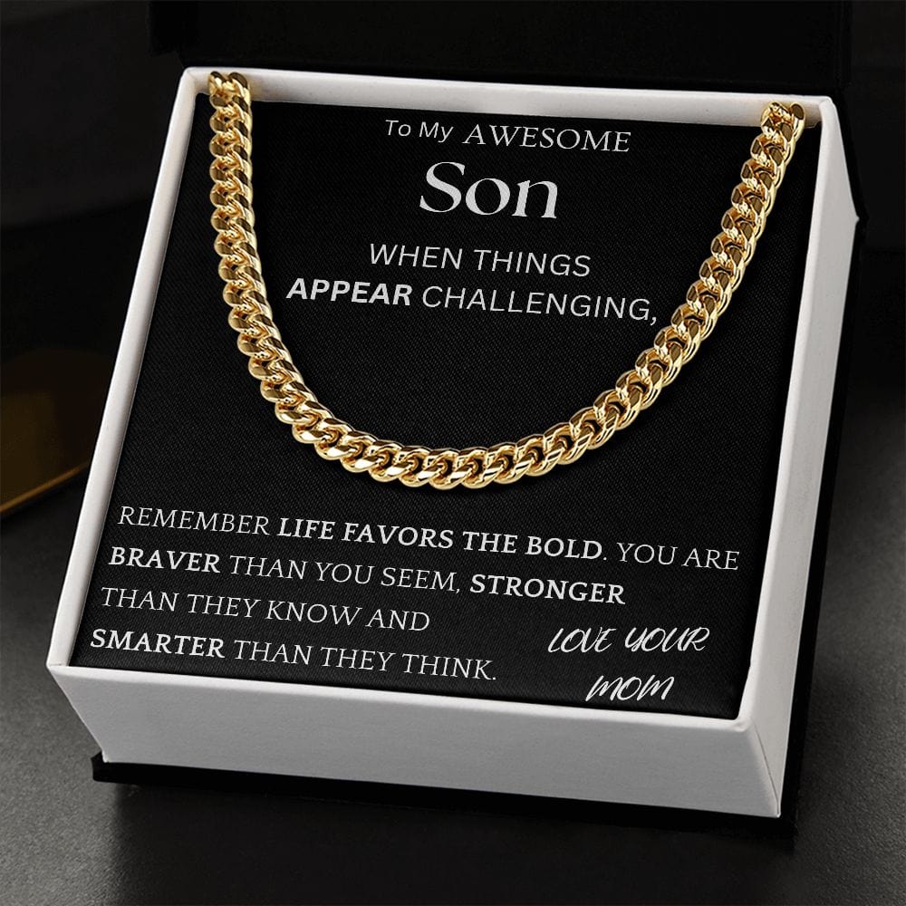 Braver Stronger Chain Jewelry Gift For Son