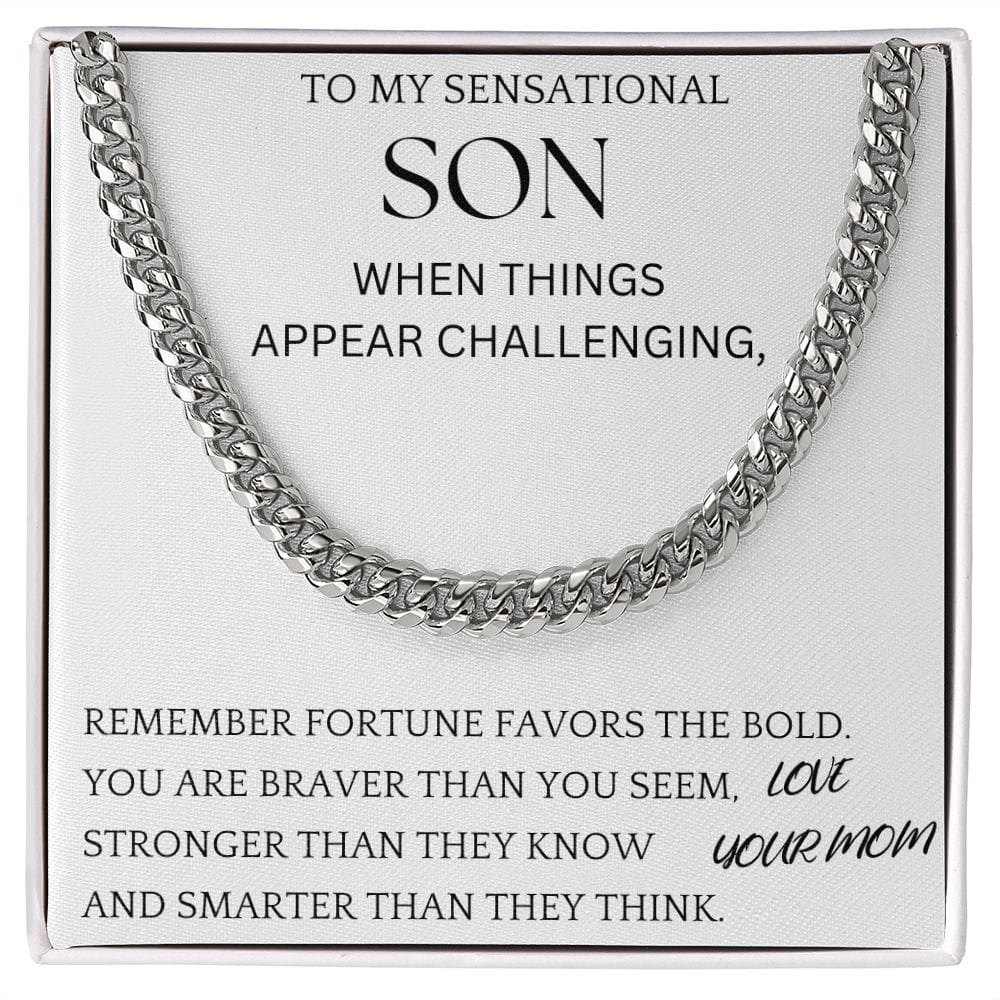 Fortune Favors The Bold Chain Jewelry Gift For Son