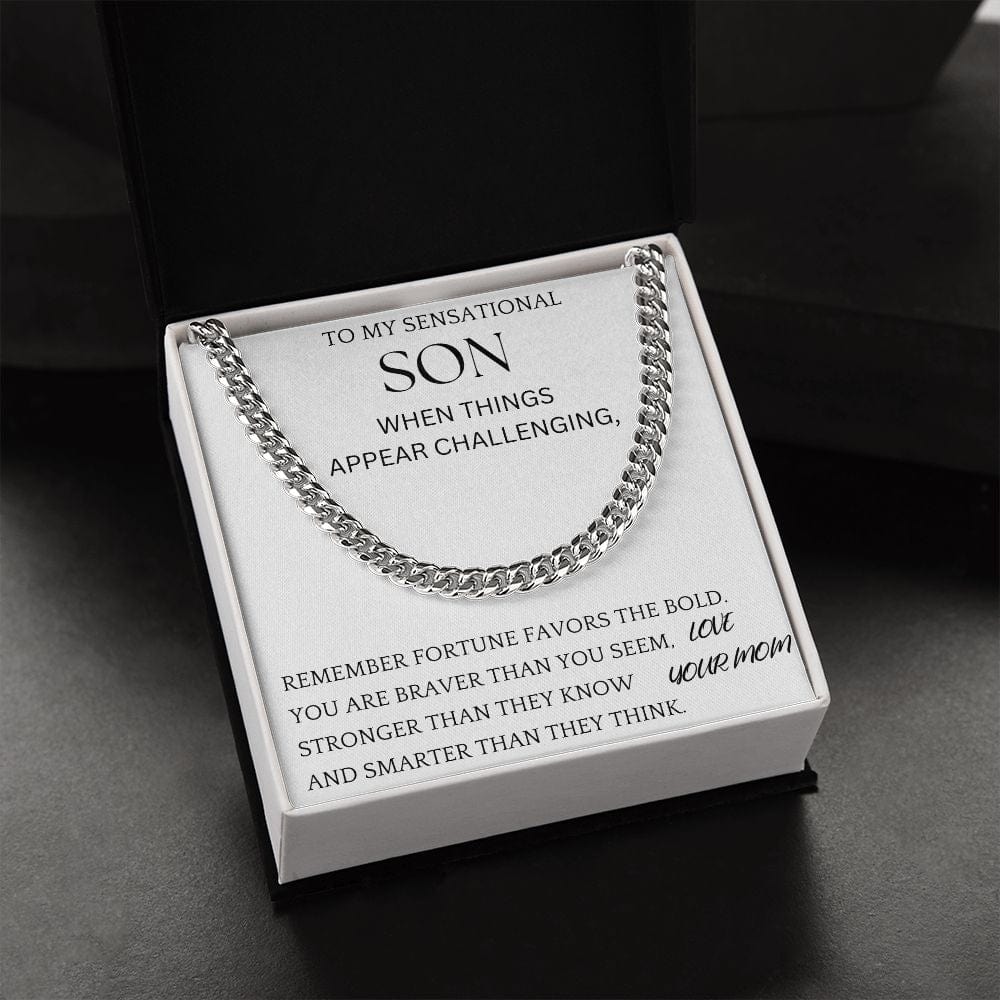 Fortune Favors The Bold Chain Jewelry Gift For Son