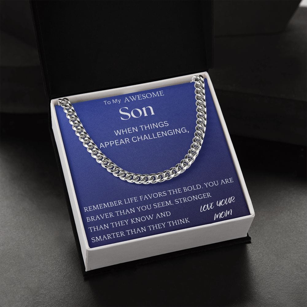 Life Favors The Bold Chain Jewelry Gift For Son