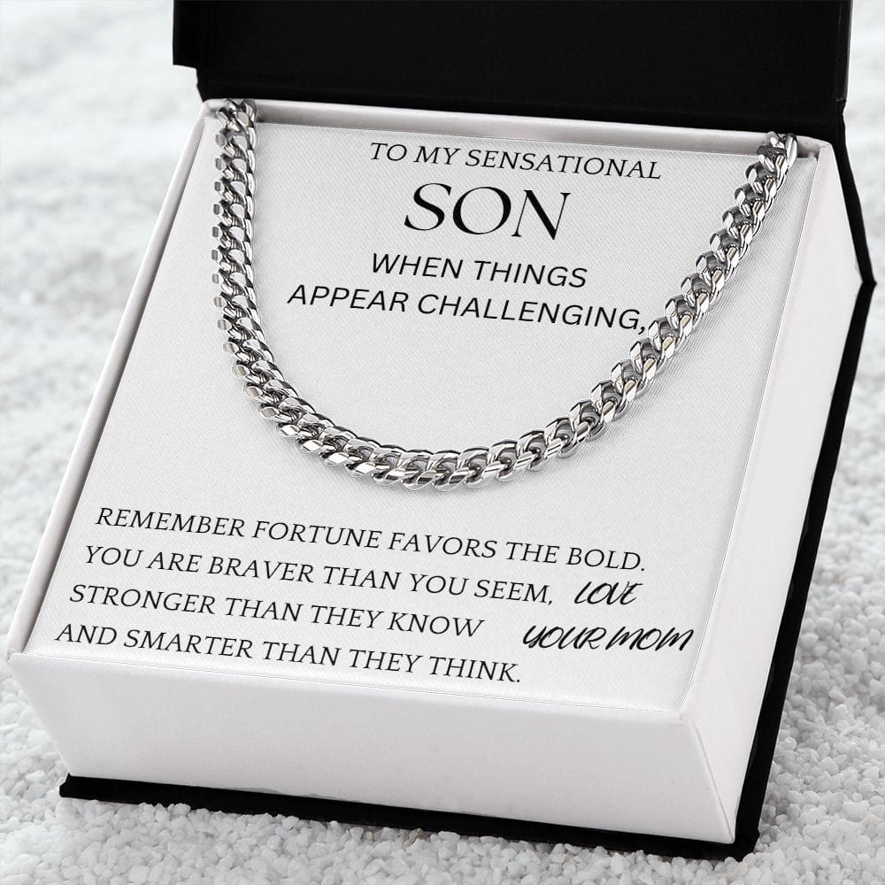 Fortune Favors The Bold Chain Jewelry Gift For Son