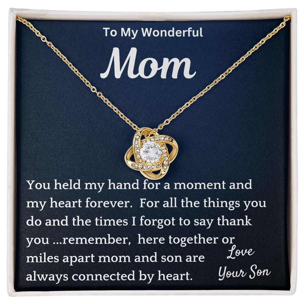 Connected By Heart Necklace Gift For Mothers Day