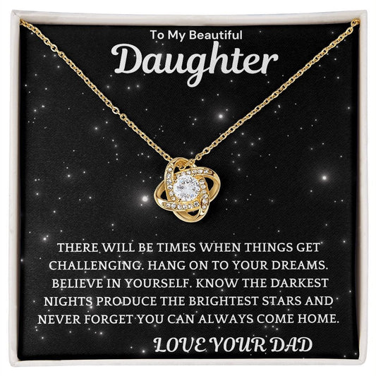 Darkest Nights Necklace Gift For Daughter Graduation Birthday  Christmas Present For Girls