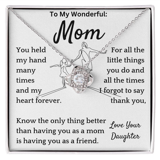 Forgot Thank You Necklace Gift For Mothers Day Christmas Birthday Present For Women