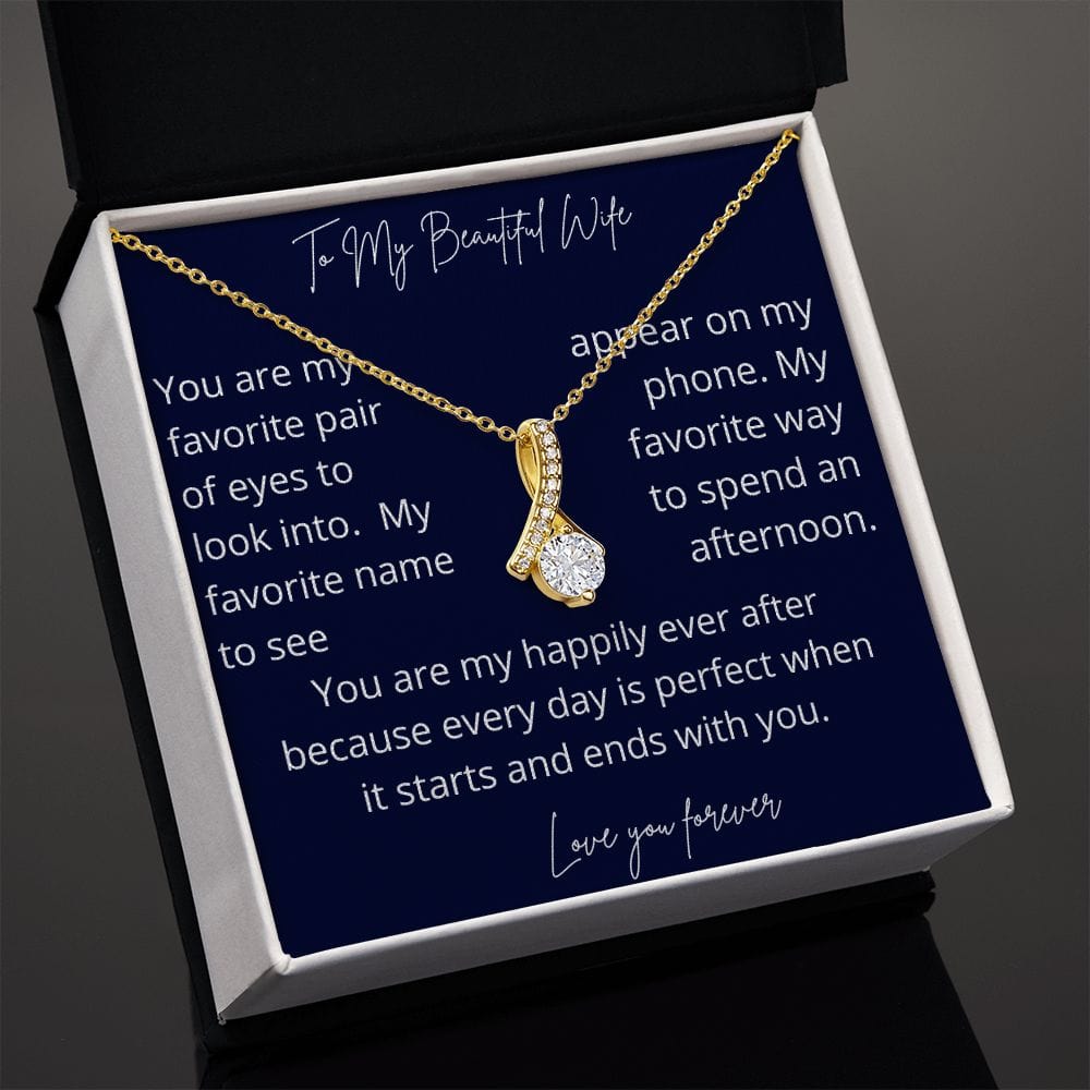 Jewelry - My Favorite Pair Necklace Anniversary Birthday Gift For Wife Present For Woman