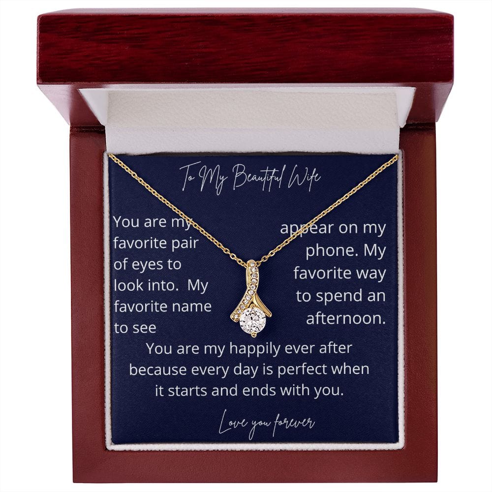 Jewelry - My Favorite Pair Necklace Anniversary Birthday Gift For Wife Present For Woman