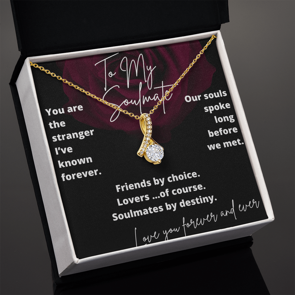 Jewelry - Our Souls Spoke Necklace Anniversary Birthday Gift For Wife Girlfriend Soulmate